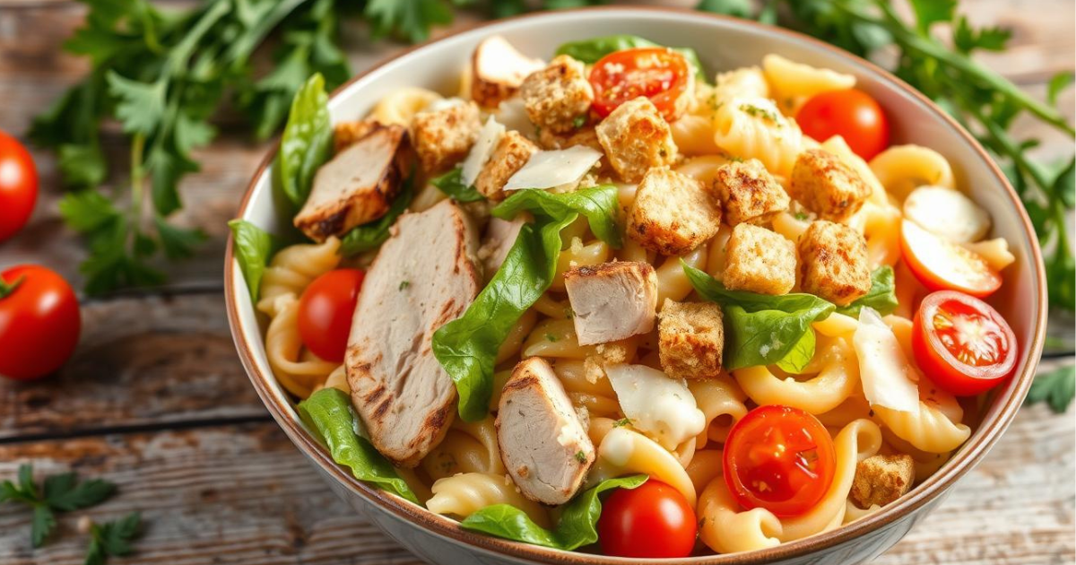 Chicken Caesar Pasta Salad