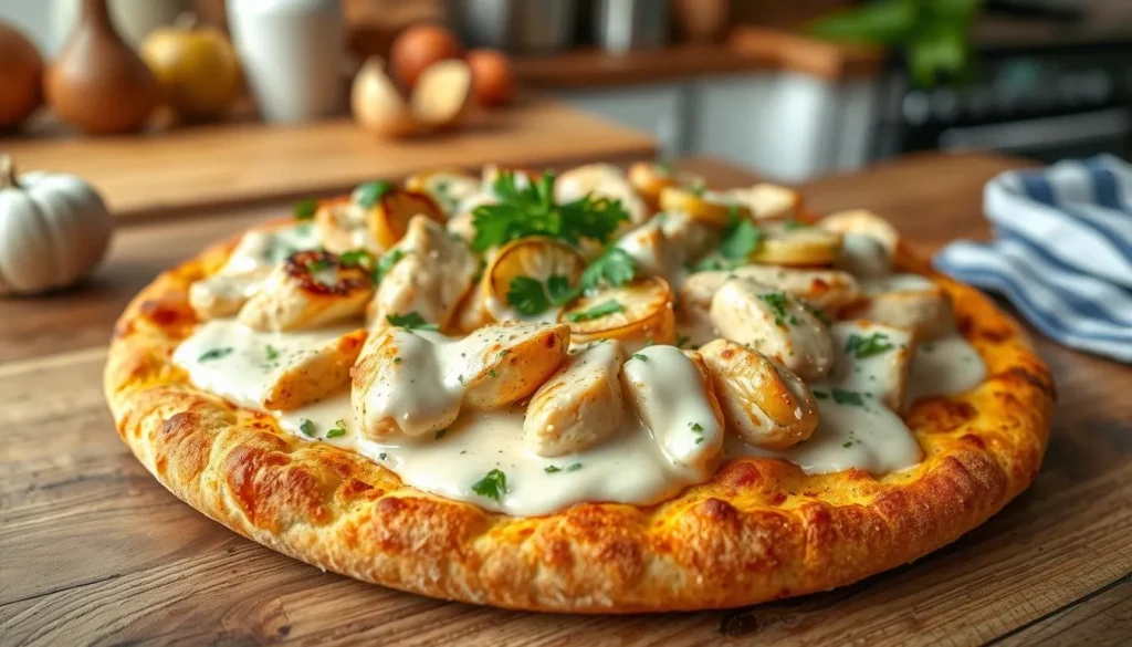 Chicken Alfredo Pizza Recipe 🍕
